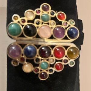 Judith Leiber Colorful Gemstone Waist Belt.